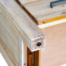 Bedside Table 2 drawers Night Stand Solid Wood Acacia Oak Colour - RnR Galore