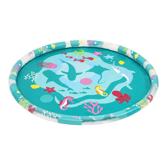 Bestway Kids Inflatable Pad Round Splash Pool Sprinkler Spray Toys Marine 165cm - RnR Galore