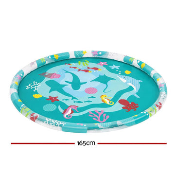Bestway Kids Inflatable Pad Round Splash Pool Sprinkler Spray Toys Marine 165cm - RnR Galore
