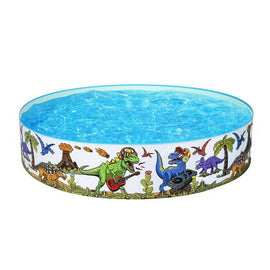 Bestway Kids Pool 183x38cm Round Above Ground Rigid Swimming Pools Dinosaur 946L - RnR Galore