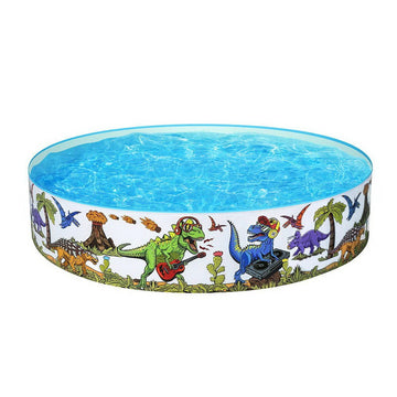 Bestway Kids Pool 183x38cm Round Above Ground Rigid Swimming Pools Dinosaur 946L - RnR Galore