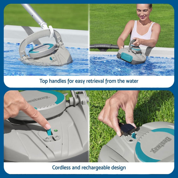 Bestway Robotic Pool Cleaner Cordless Automatic Robot Clean Swimming Pools Floor - RnR Galore