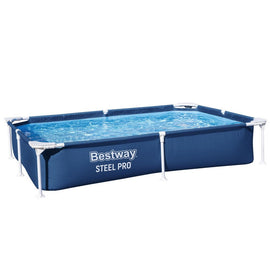 Bestway Swimming Pool 221x150x43cm Steel Frame Above Ground Pools 1200L - RnR Galore