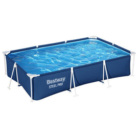 Bestway Swimming Pool 300x201x66cm Steel Frame Above Ground Pools w/ Filter Pump 3300L - RnR Galore