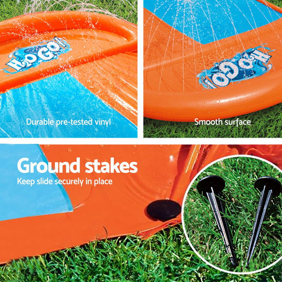 Bestway Water Slide Kids Slip 488cm Dual Slides Inflatable Splash Pad - RnR Galore