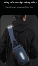 Black and Brown Men's Anti - Theft Crossbody Sling Bag with USB Charging Port & Combination Lock - RnR Galore