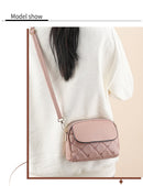 Black Chic Quilted Crossbody Bag - Multi - Compartment PU Leather Shoulder Purse - RnR Galore