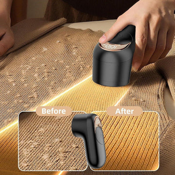 Black Digital Display Electric Lint Remover - 3 - Speed USB Rechargeable Fabric Shaverc - RnR Galore