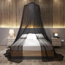 Black Hanging Princess Bed Canopy Mosquito Net - Dome Bedding for Dorm Rooms & Bedrooms (Fits 1.5m - 1.8m Beds) - RnR Galore