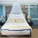 Black Hanging Princess Bed Canopy Mosquito Net - Dome Bedding for Dorm Rooms & Bedrooms (Fits 1.8m - 2m Beds) - RnR Galore