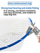 Black High Strength Large Landing Net - Fishing Net with Long Foldable Handle and Soft Rubber Netting, Dip Net for Fishing, Ideal for Boat, Pier, River Angling - RnR Galore