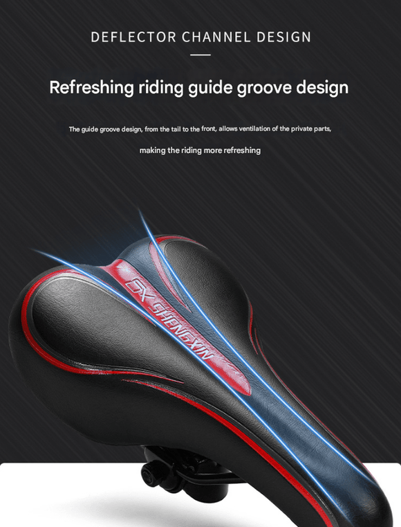 Black patterned style Mountain Bike Saddle - Comfortable and Durable Bicycle Seat for MTB and Road Bikes - RnR Galore
