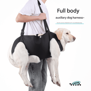 Black Pet Support Harness for Senior and Disabled Dogs - Adjustable Chest and Back Support Leash(Size S) - RnR Galore