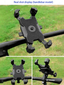 Black Secure Grip Bike Phone Mount - Adjustable 360 Rotation Bicycle Handlebar Holder, Universal Cradle for MTB & Road Cycling - RnR Galore
