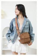 Black Stylish PU Leather Sling Crossbody Bag for Women - Multi - Pocket Chest Pack with Adjustable Wide Strap - RnR Galore