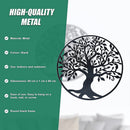 Black Tree of Life Wall Art Hanging Metal Iron Sculpture Garden 60cm - RnR Galore