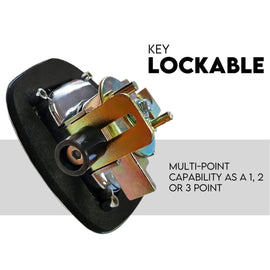 Black Whale Tail T Handle Lock Latch/Compression Lock Trailer Ute Toolbox - RnR Galore