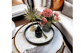 Bloom Flower Tray & Fragrance Diffuser Set - White - RnR Galore
