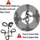 Blue 3 - in - 1 Tangle - Free Dog Leash for 1 - 3 Dogs - Heavy Duty Bungee Coupler with Reflective Stitching & Padded Handle - RnR Galore