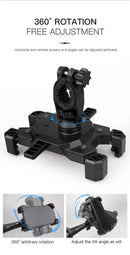 Blue and Black Secure Grip Bike Phone Mount - Adjustable 360 Rotation Bicycle Handlebar Holder, Universal Cradle for MTB & Road Cycling - RnR Galore