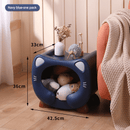 Blue Cute Cat - Themed Stackable Storage Bin - Multi - purpose Pet Bed & Toy Organizer - RnR Galore