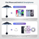 Blue Magnetic Phone Umbrella Sun Shade - Clear Outdoor Screen Visor, Anti - Glare Mini Parasol for iPhone - RnR Galore