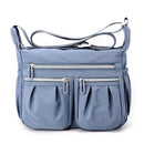 Blue Multi - Pocket Lightweight Nylon Crossbody Bag – Stylish, Functional, and Spacious Shoulder Bag for Women - RnR Galore