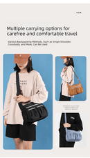 Blue Multi - Pocket Lightweight Nylon Crossbody Bag – Stylish, Functional, and Spacious Shoulder Bag for Women - RnR Galore