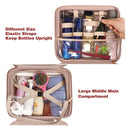 Blue Portable Large Hanging Womens' Luxury PU Leather Cosmetic Bag - Waterproof Travel Toiletry Organizer , Easy Visibility & Durable - RnR Galore