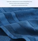 Blue Premium 3 - Piece 100% Cotton Towel Set - Ultra Soft, Absorbent & Quick - Dry for Bathroom - RnR Galore