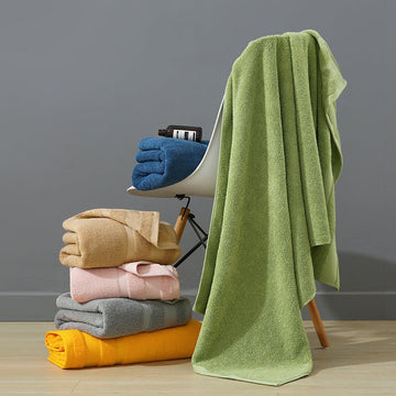 Blue Premium 3 - Piece 100% Cotton Towel Set - Ultra Soft, Absorbent & Quick - Dry for Bathroom - RnR Galore