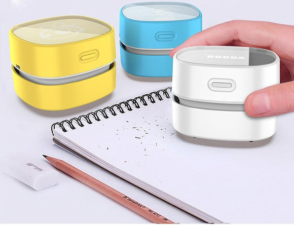 Blue Rechargeable Cordless Mini Desktop Vacuum - Portable Handheld Cleaner for Desk, Keyboard, Crumb & Dust - RnR Galore
