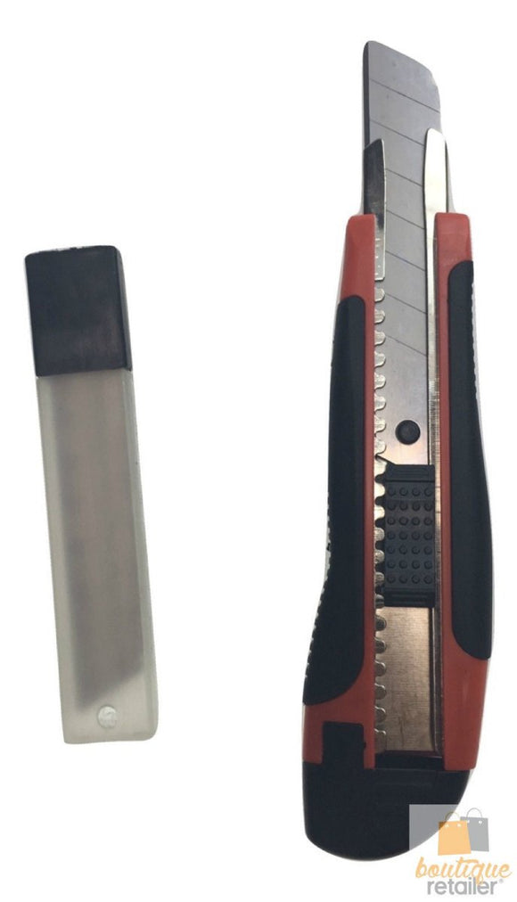 BOX CUTTER & BLADES Knife Retractable Blade Snap Off Razor 18mm Durable Opener - RnR Galore