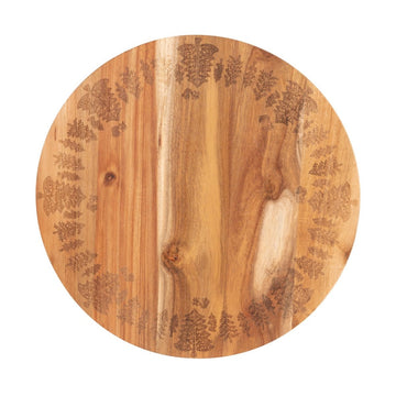 Bread and Butter 18 Inch Wooden Lazy Susan Tray - Trees - RnR Galore