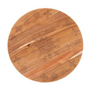 Bread and Butter 18 Inch Wooden Lazy Susan Tray - Wood Snowflake - RnR Galore