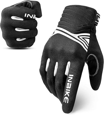 Breathable Mesh Motorcycle Gloves Touchscreen with TPR Palm Pad Hard Knuckle - White - XLarge - RnR Galore