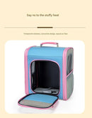 Breathable Pet Carrier Backpack - Large Capacity, Multiple Windows, Oxford Cloth(blue) - RnR Galore