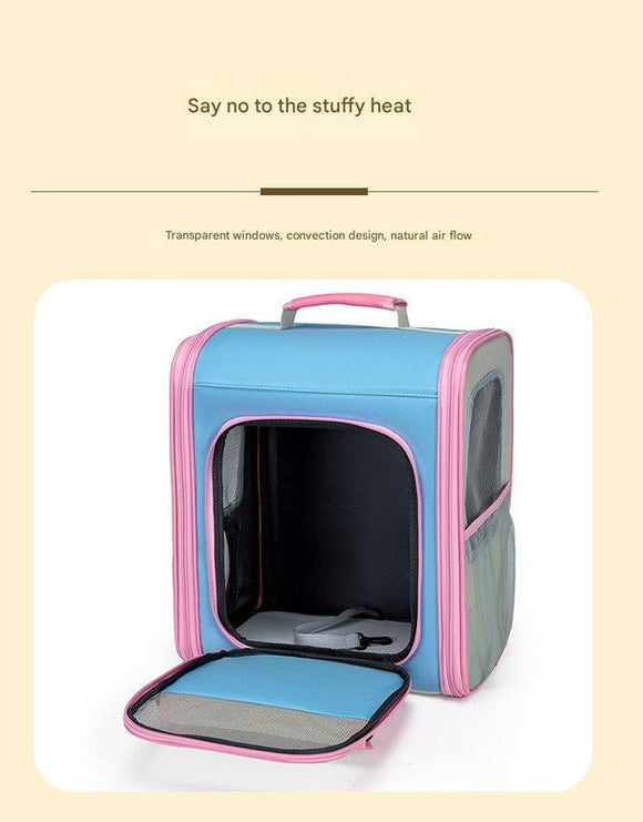 Breathable Pet Carrier Backpack - Large Capacity, Multiple Windows, Oxford Cloth(green) - RnR Galore