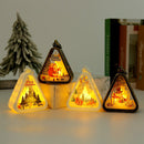 Bronze color Elk Charming Christmas Scene Mini Lanterns (Set of 3) - Battery Operated LED Lights for a Cozy Holiday Glow - RnR Galore