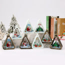Bronze color Elk Charming Christmas Scene Mini Lanterns (Set of 3) - Battery Operated LED Lights for a Cozy Holiday Glow - RnR Galore