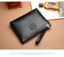 Brown Classic Men's PU Leather Clutch Bag - Slim Business Wristlet & Travel Pouch - RnR Galore