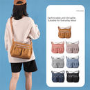 Brown Multi - Pocket Lightweight Nylon Crossbody Bag – Stylish, Functional, and Spacious Shoulder Bag for Women - RnR Galore