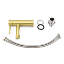 Brushed Gold Round Bathroom Basin Mixer Laundry Vanity Sink Faucet Lever Tapware - RnR Galore
