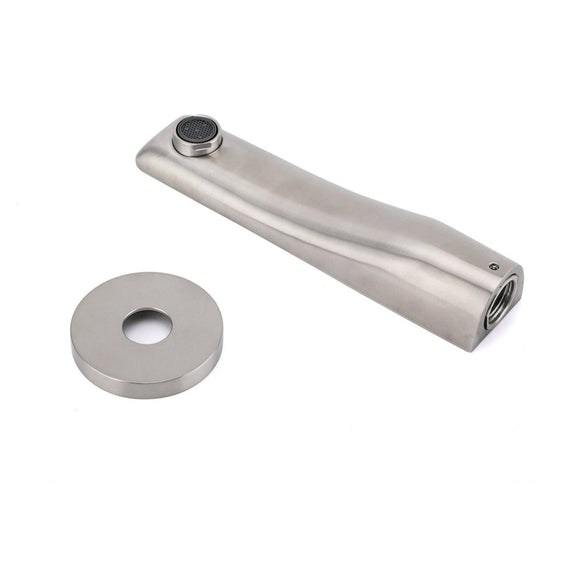 Brushed Nickel Round Bathtub Bubble Outlet Wall Mounted Spout Stainless Steel - RnR Galore