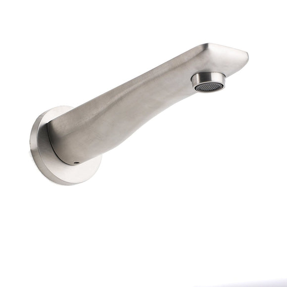 Brushed Nickel Round Bathtub Bubble Outlet Wall Mounted Spout Stainless Steel - RnR Galore