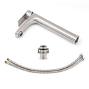 Brushed Nickel Rounded Edge Tall Basin Mixer Kitchen Vanity Faucet Tap Spout Set - RnR Galore