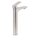 Brushed Nickel Rounded Edge Tall Basin Mixer Kitchen Vanity Faucet Tap Spout Set - RnR Galore