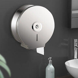 Brushed Stainless Steel Wall Mounted Toilet Paper Towel Dispenser - RnR Galore