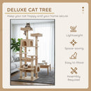 CARLA HOME 180cm Cat Tree Tower for Indoor Cats with Plush Perches, Dual Condos, Natural Sisal Scratching Posts & Ramps for Kittens & Adult Cats (Beige) - RnR Galore