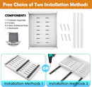 CARLA HOME 2 Pack Pull Out Cabinet Organizer Expandable for Cabinets with Adjustable Slide Out Shelves and Easy Installation (White) - RnR Galore
